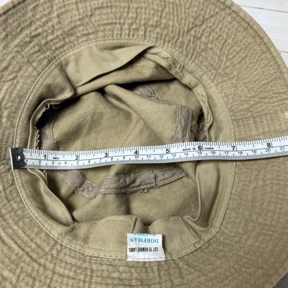 Vintage Dorfman Pacific DPC Khaki Bucket Hat Men Medium Cotton Outdoors Gorpcore - Picture 8 of 8